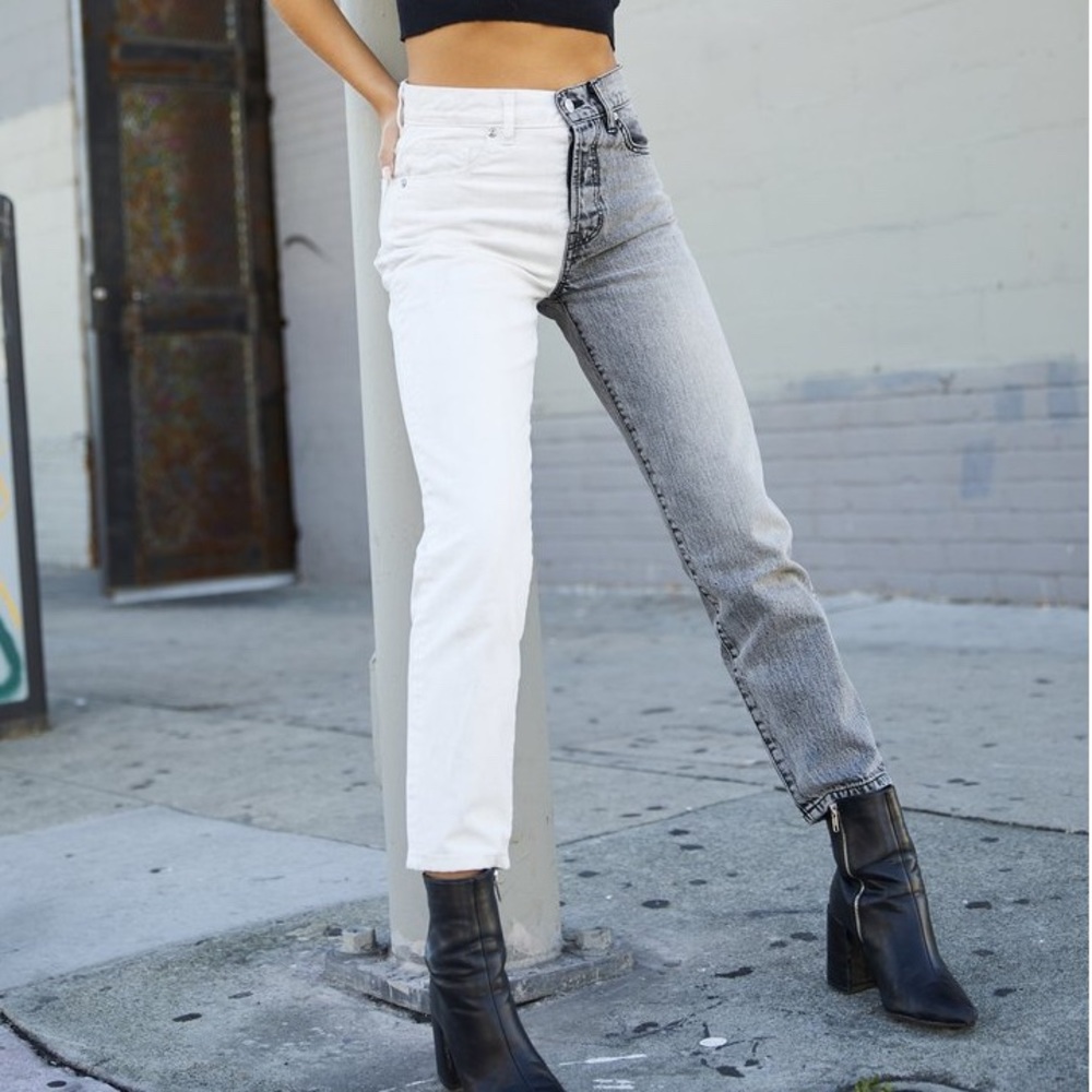 Revice true love color block denim